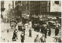 Corner of 5th Ave. and 42nd St., with the old Temple Emanu-El in the background, 1920