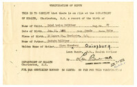 Mabel Louise Pollitzer birth certificate