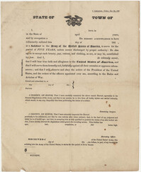 603.  Blank U.S. Army enlistment form