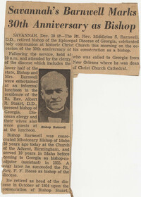 614.  Bishop Middleton S. Barnwell anniversary -- 1955