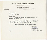 Letter from F.W. Ohlandt, March 15, 1972