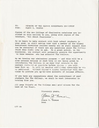 Letter from Glenn G. Thomas, undated