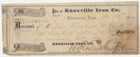 565.  Receipt from Knoxville Iron Co. -- November 15, 1869