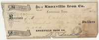 568.  Receipt from Knoxville Iron Co. -- November 29, 1869