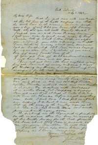 Letter from John R. Beaty to his wife Melvina, February 6, 1862