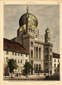 Die Synagoge in der Oranienburger Straße zu Berlin