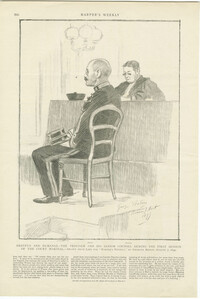 Dreyfus and Demange - the prisoner and his senior counsel during the first session of the court martial