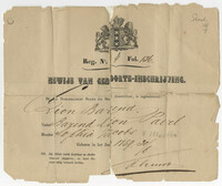 Lion Barend Paerl birth certificate, 1859
