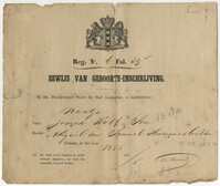 Naatje Son birth certificate, 1855