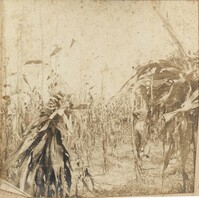 Workers with bundles of corn