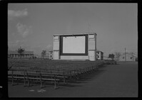 Outdoor Projection Screen at Parris Island