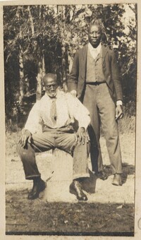 Two unidentified black men at Halls Island