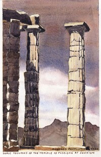 Doric columns of the Temple of Poseidon