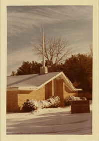 The Church of Christ meets here snow
