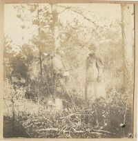 Conrad Donner and Pauline Donner in woodland setting