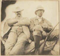 Christopher Donner and unidentified man on a hunt