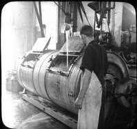 Washing 1,000 lbs. of Freshly Churned Butter, Cohocton, N.Y.