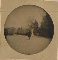 Girl strolling in park