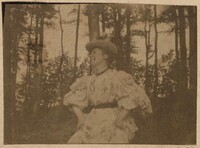 Woman dancing in the woods