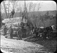 A Load of Logs at the Kettle River Landing, Minnesota.