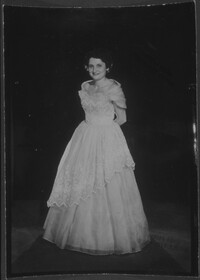 Renee in bridal gown 1953
