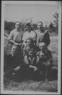 Pincus, Chaskel Kolender (uncle) and friends 1946