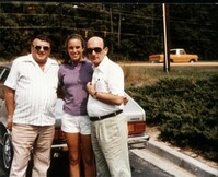 Harry, Susan and Baruch Blas (brother) circa 1980
